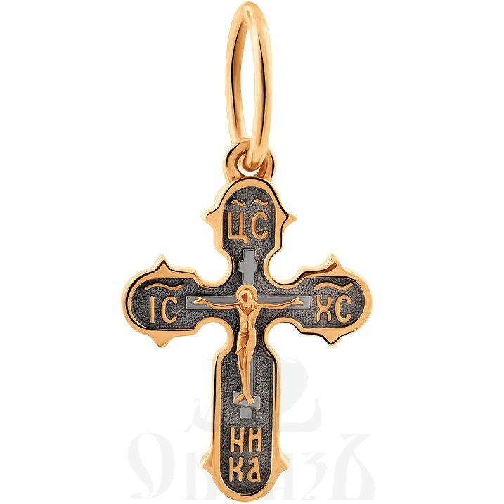 крест с молитвой «спаси и сохрани», золото 585 проба красное (арт. 30-1920-34-00)